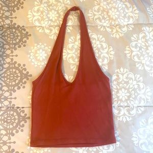 brandy melville red halter top